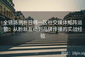 全链路剖析日韩一区社交媒体矩阵运营：从粉丝互动到品牌传播的实战经验