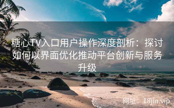 糖心TV入口用户操作深度剖析：探讨如何以界面优化推动平台创新与服务升级