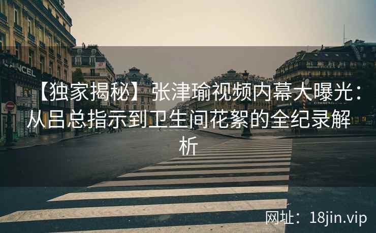 【独家揭秘】张津瑜视频内幕大曝光：从吕总指示到卫生间花絮的全纪录解析