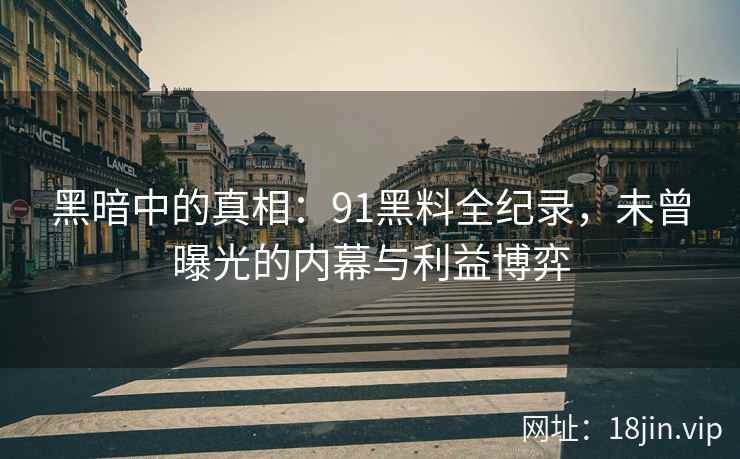 黑暗中的真相：91黑料全纪录，未曾曝光的内幕与利益博弈